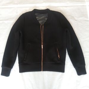 Lunair Australia Bomber Black X-Sm RoseGold Zip Front Pockets Stylish Hailey B.